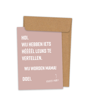 Kraskaart 'Wij worden mama!'