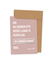 Kraskaart 'Wij worden mama!'