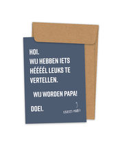 Kraskaart 'Wij worden papa!'