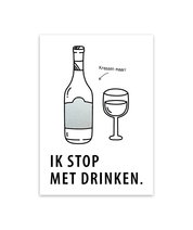 Kraskaart 'Ik stop met drinken'