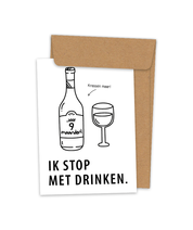 Kraskaart 'Ik stop met drinken'