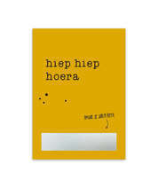 Kraskaart 'Hiep hiep hoera'
