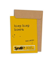 Kraskaart 'Hiep hiep hoera'