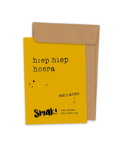Kraskaart 'Hiep hiep hoera'