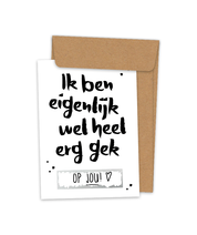 Kraskaart 'Gek op jou'