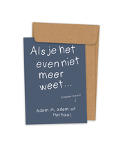 Kraskaart 'Adem in, adem uit'