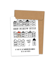 Kraskaart 'Een nieuw huis'