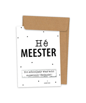 Kraskaart 'Hé meester'
