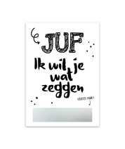 Kraskaart 'Juf, ik wil je wat zeggen'