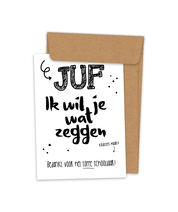 Kraskaart 'Juf, ik wil je wat zeggen'