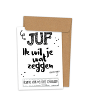 Kraskaart 'Juf, ik wil je wat zeggen'