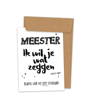 Kraskaart 'Meester, ik wil je wat zeggen'