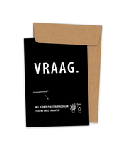 Kraskaart 'Wil je onze planten verzorgen tijdens onze vakantie?'